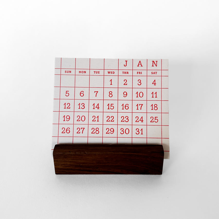 2025 Letterpress Desktop Calendar